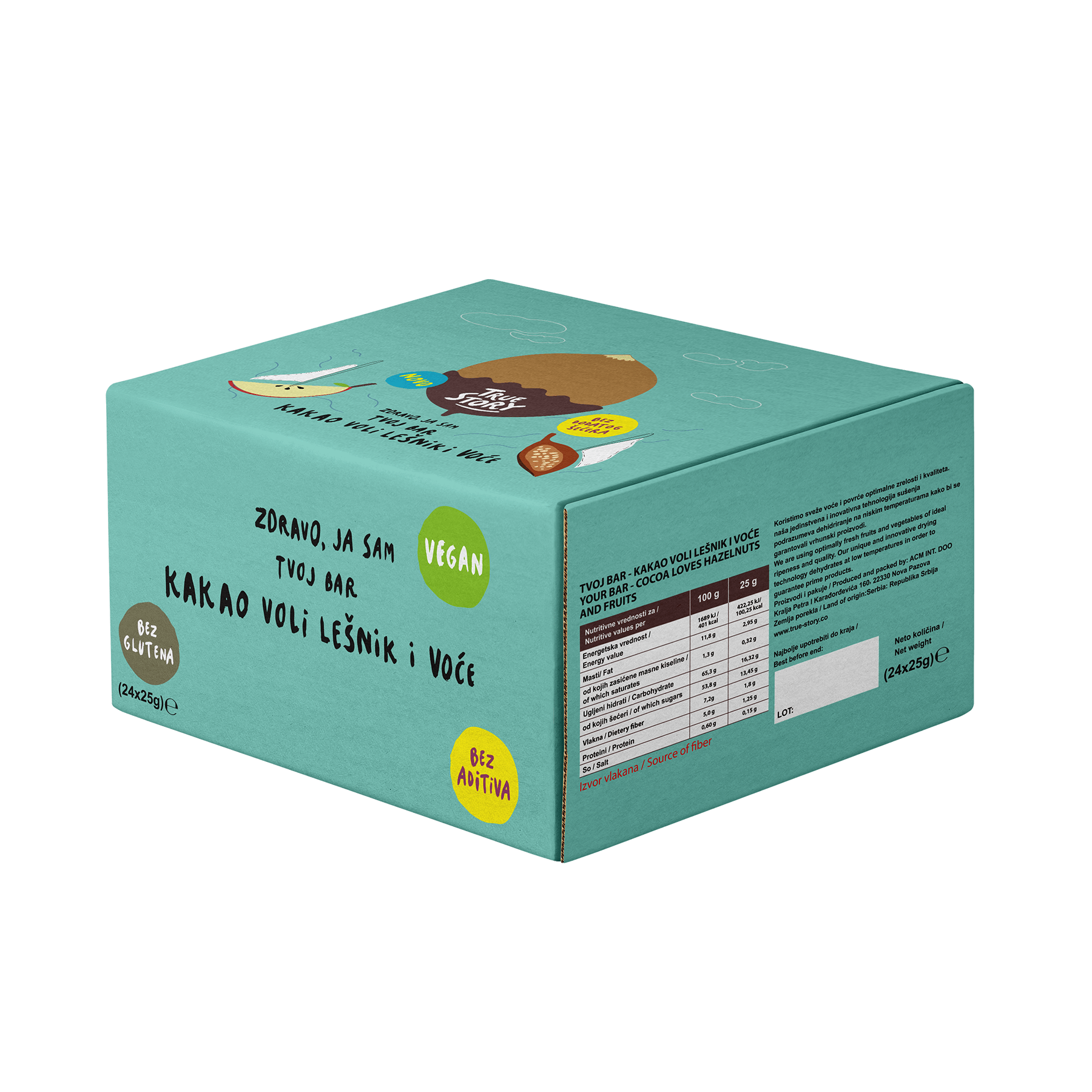 Tvoj bar - Kakao voli lešnik i voće (pakovanje)